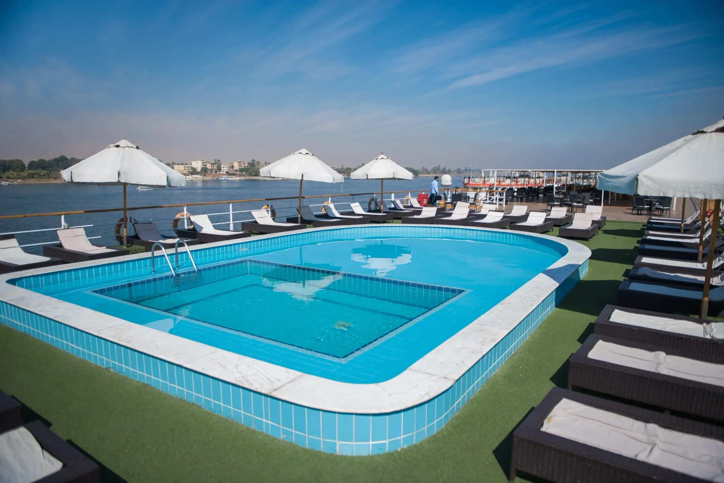 Sun deck of the A Sara Nile Cruise Nile cruise